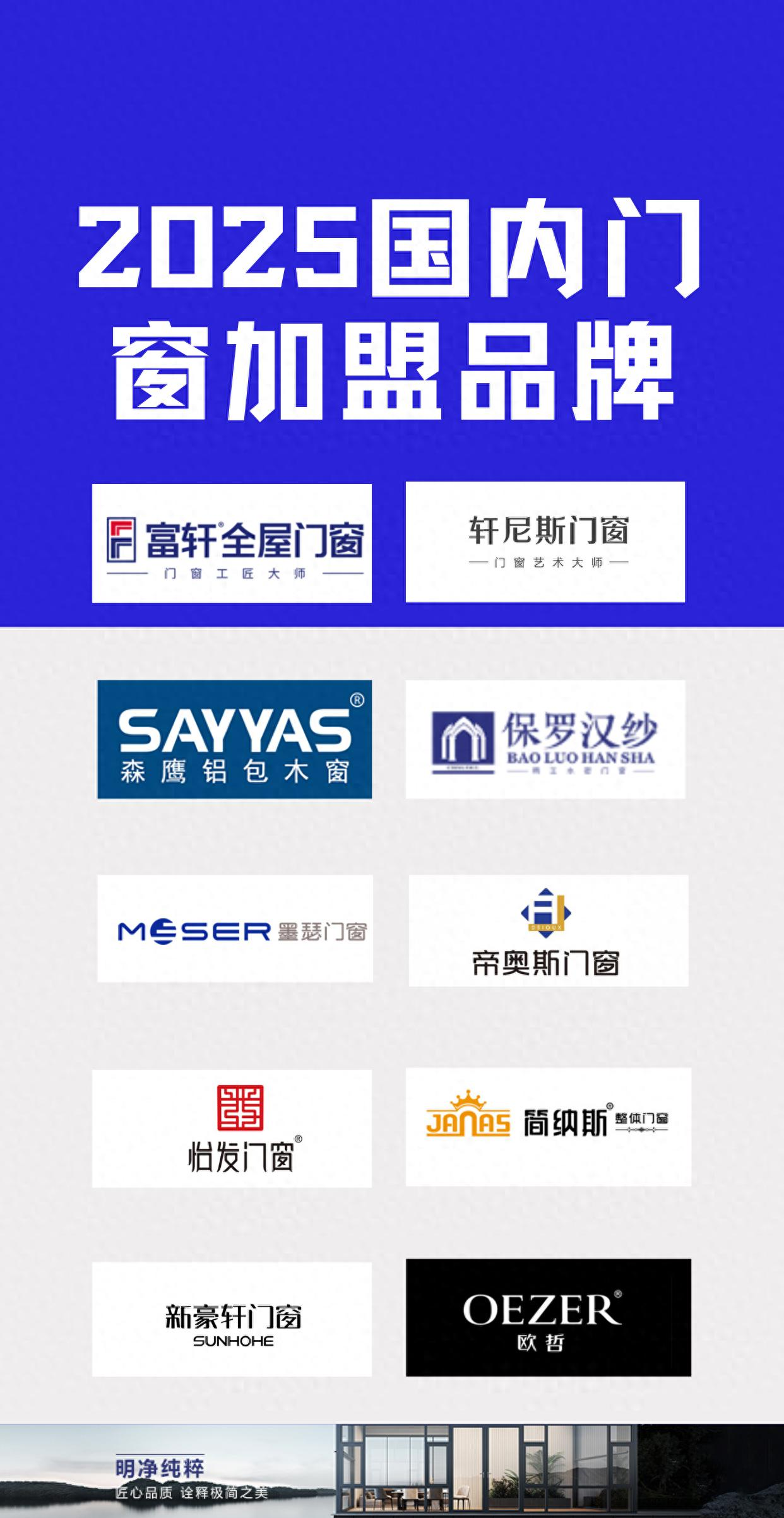 2025门窗加盟爆发前夜！十大品牌布局指南曝光